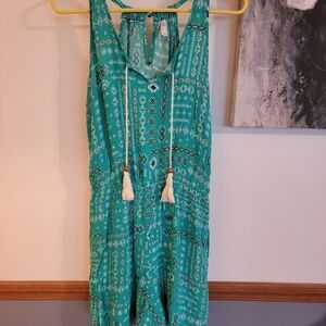 Xhilaration Romper, Boho Style, Green, Size S